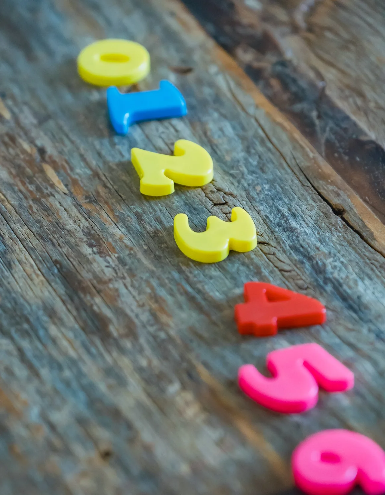 Numbers on wood